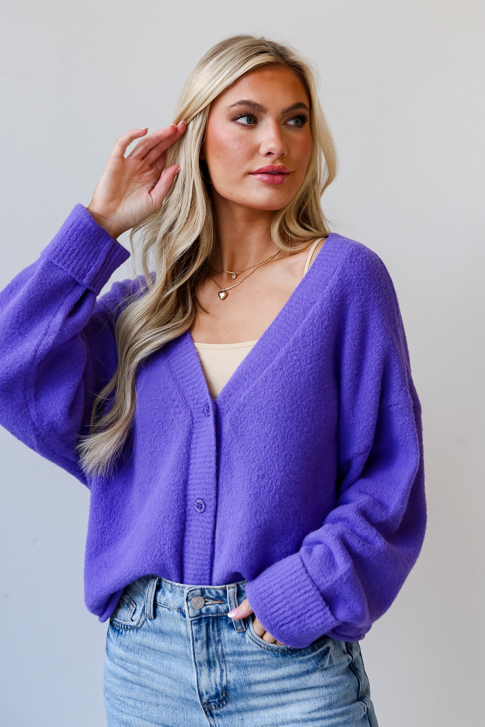 Shelby Lavender Sweater Cardigan MY6