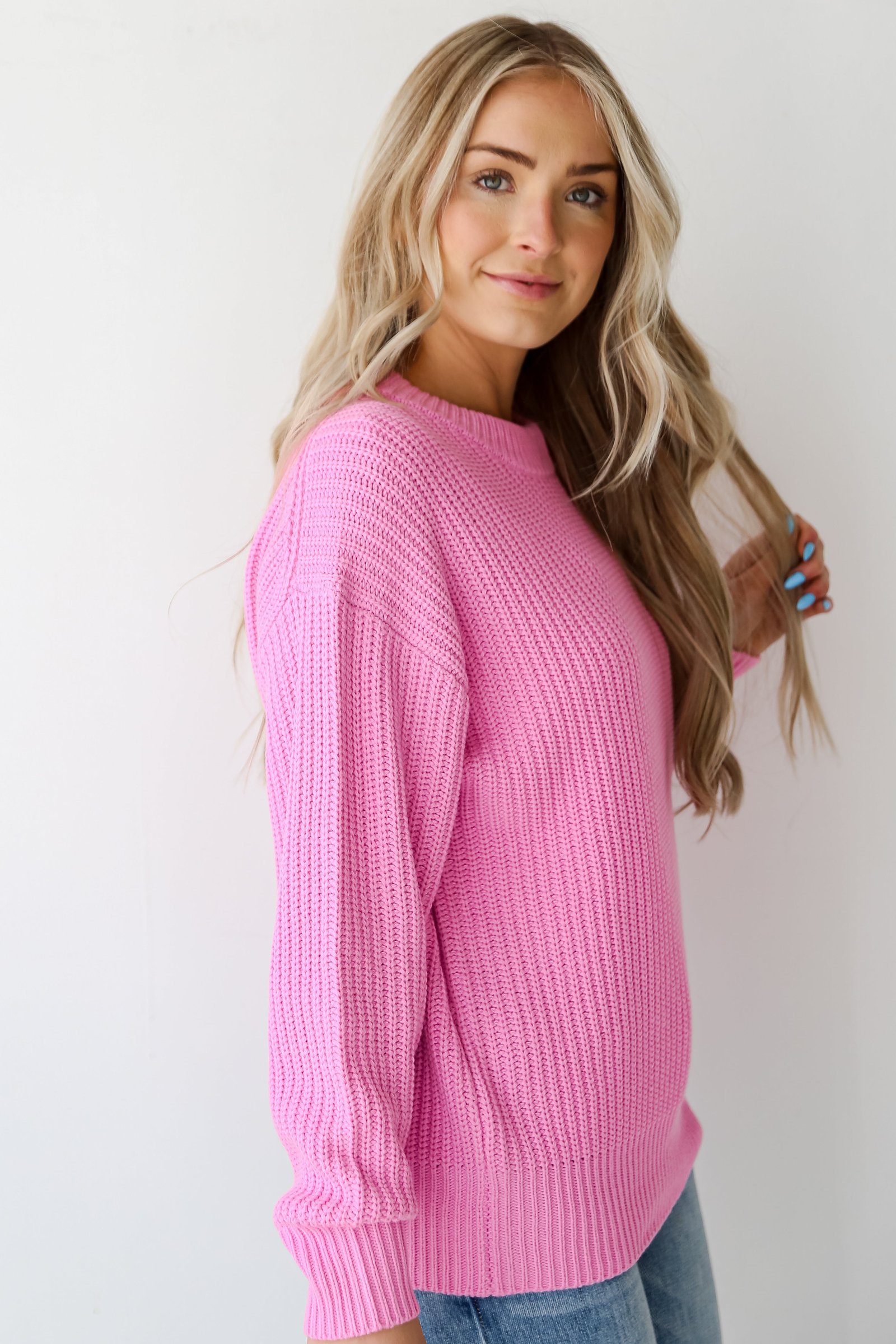 Adoring Darling Pink Oversized Sweater MY3